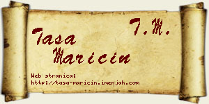 Tasa Maričin vizit kartica